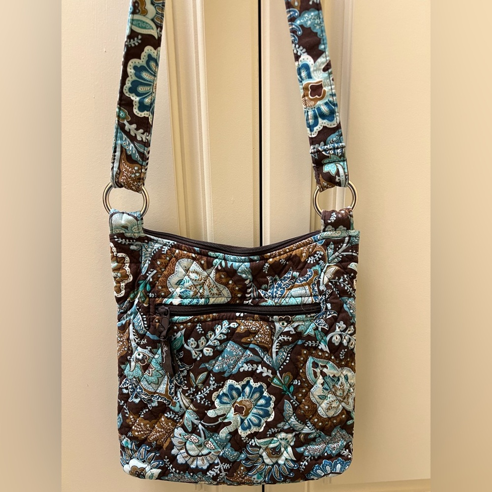 Vera Bradley crossbody bag in the retired "Java Blue" pattern - Picture 2 of 5